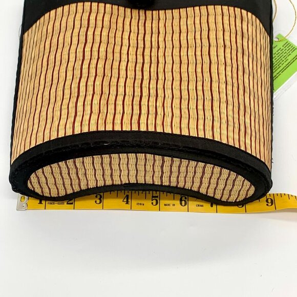 Saraye Black Curved Tatami Style Avi Purse Handmade Cambodia - Picture 10 of 11